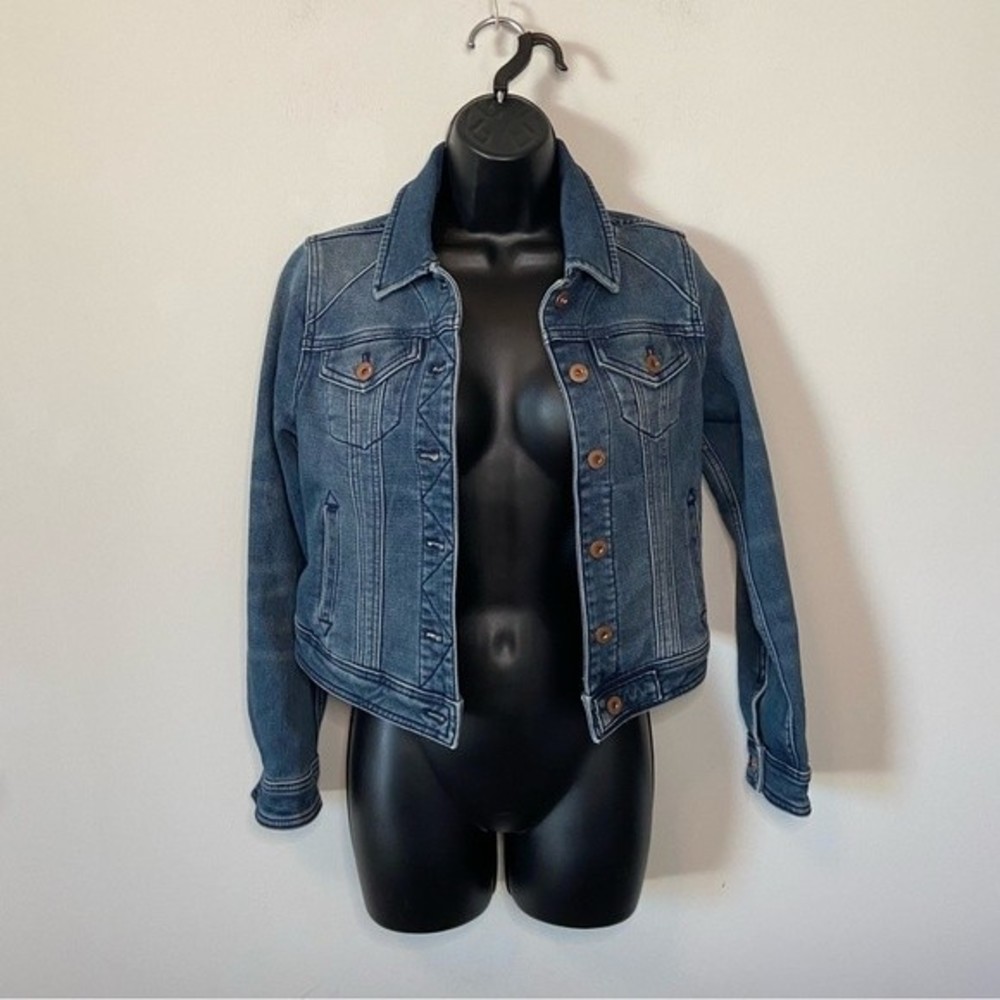 Anthropologie Pilcro and the Letterpress Classic Denim Trucker Jacket Size XS P